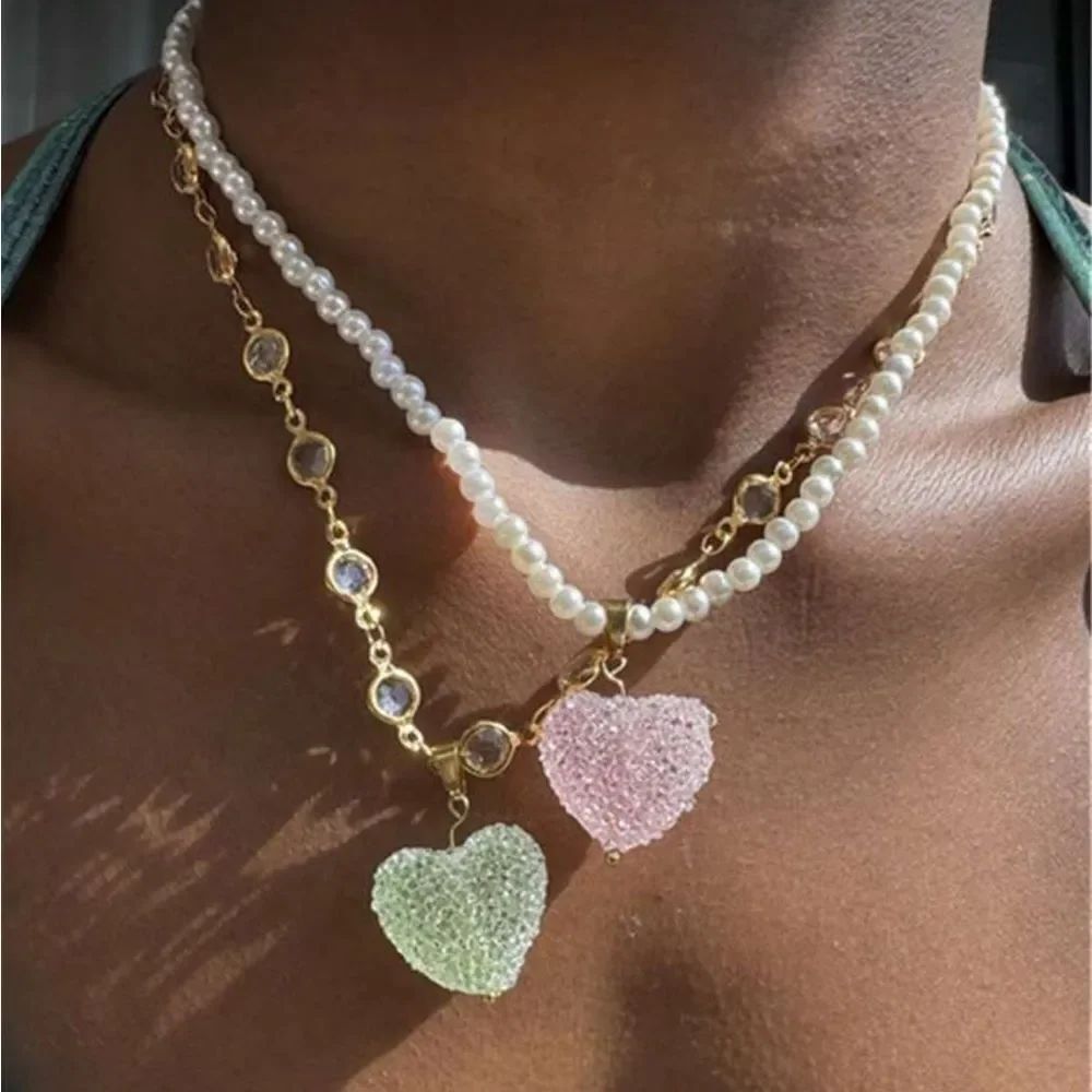 Boho heart necklace #2013